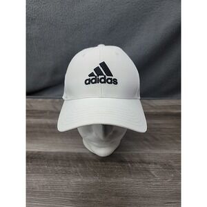 Adidas Hat Cap Adult Osfm White Black Golf Performance Adjustable Strapback